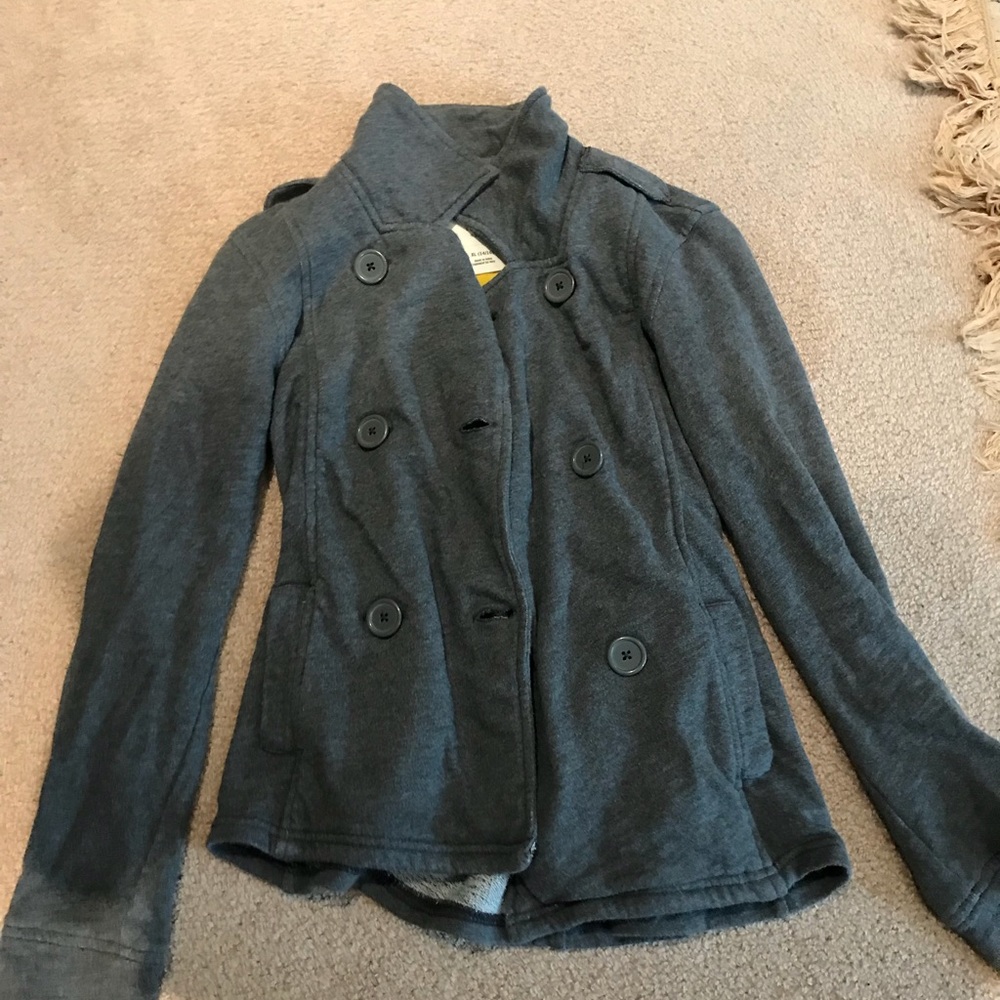 grey trench coat (women’s xs)